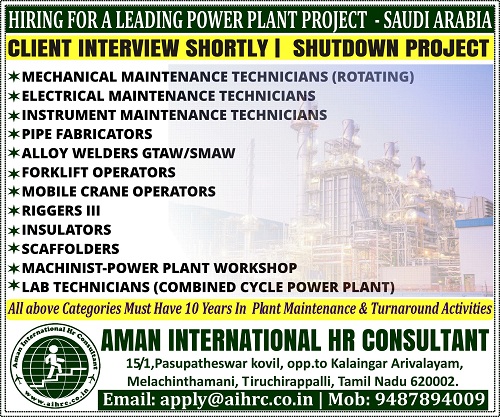 SHUTDOWN PROJECT - SAUDI ARABIA 