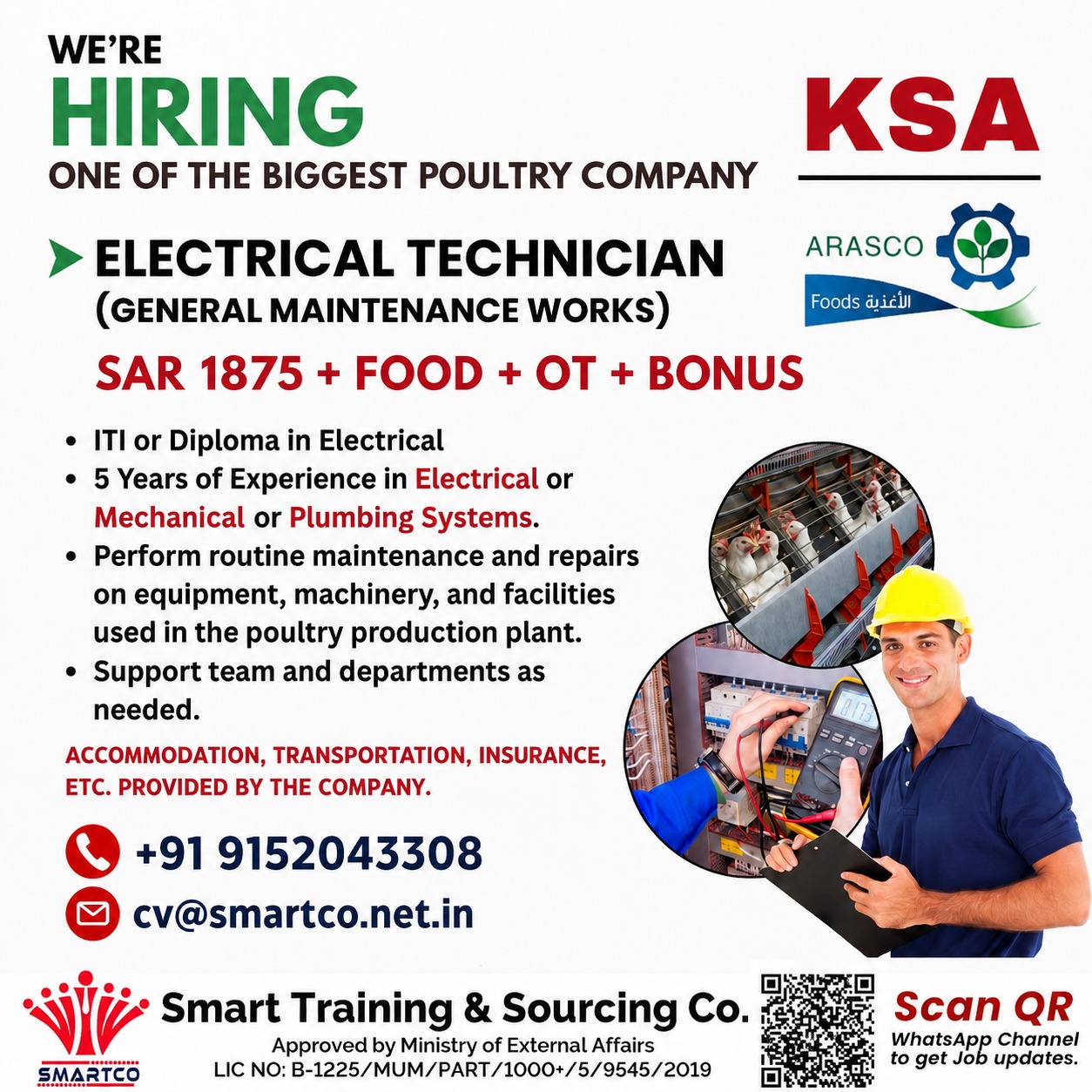 WE'RE HIRING – KSA One of the Biggest Poultry Company